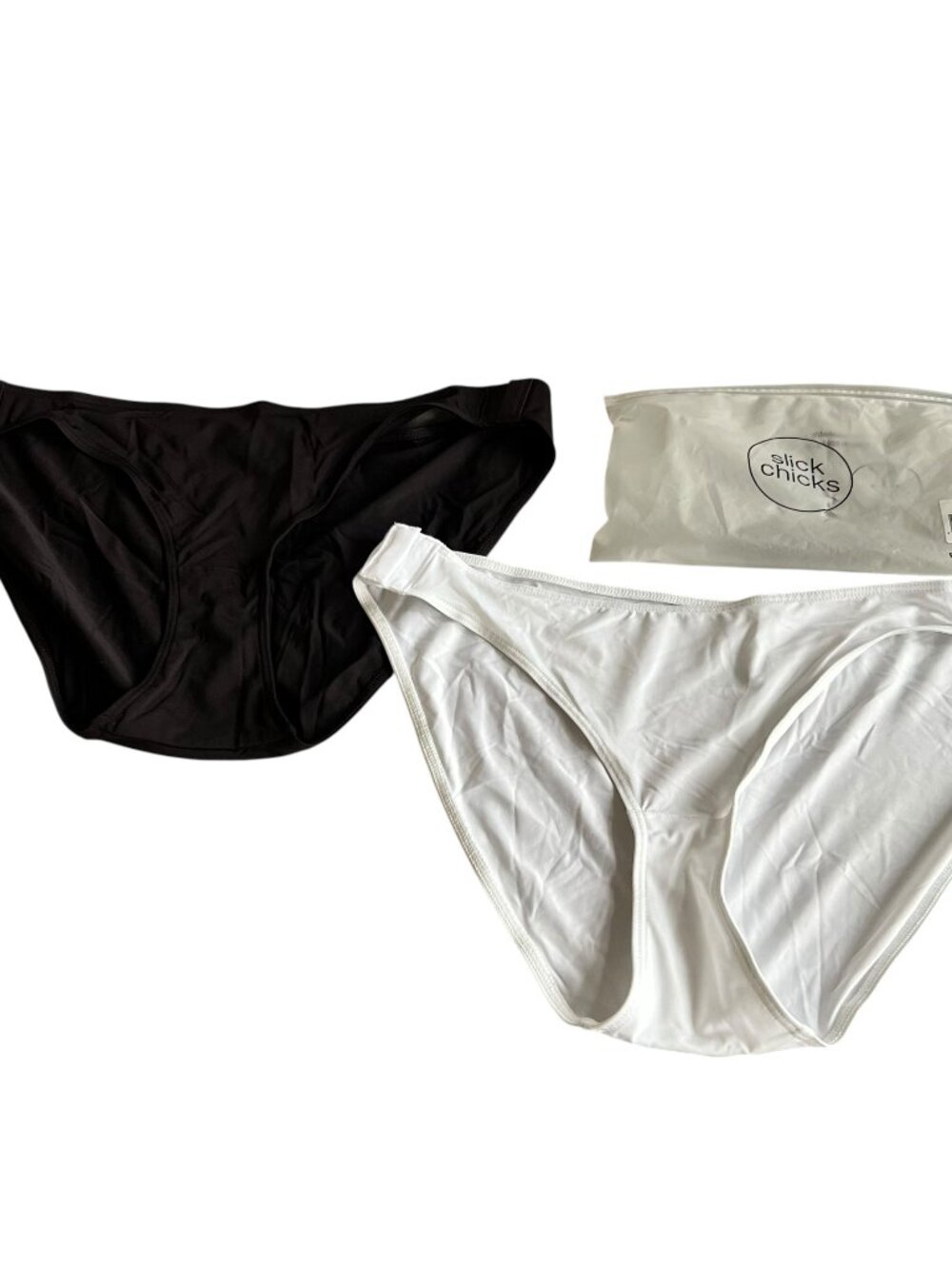 Slick Chicks Signature Accessible Bikini Briefs panties black white XL underwear